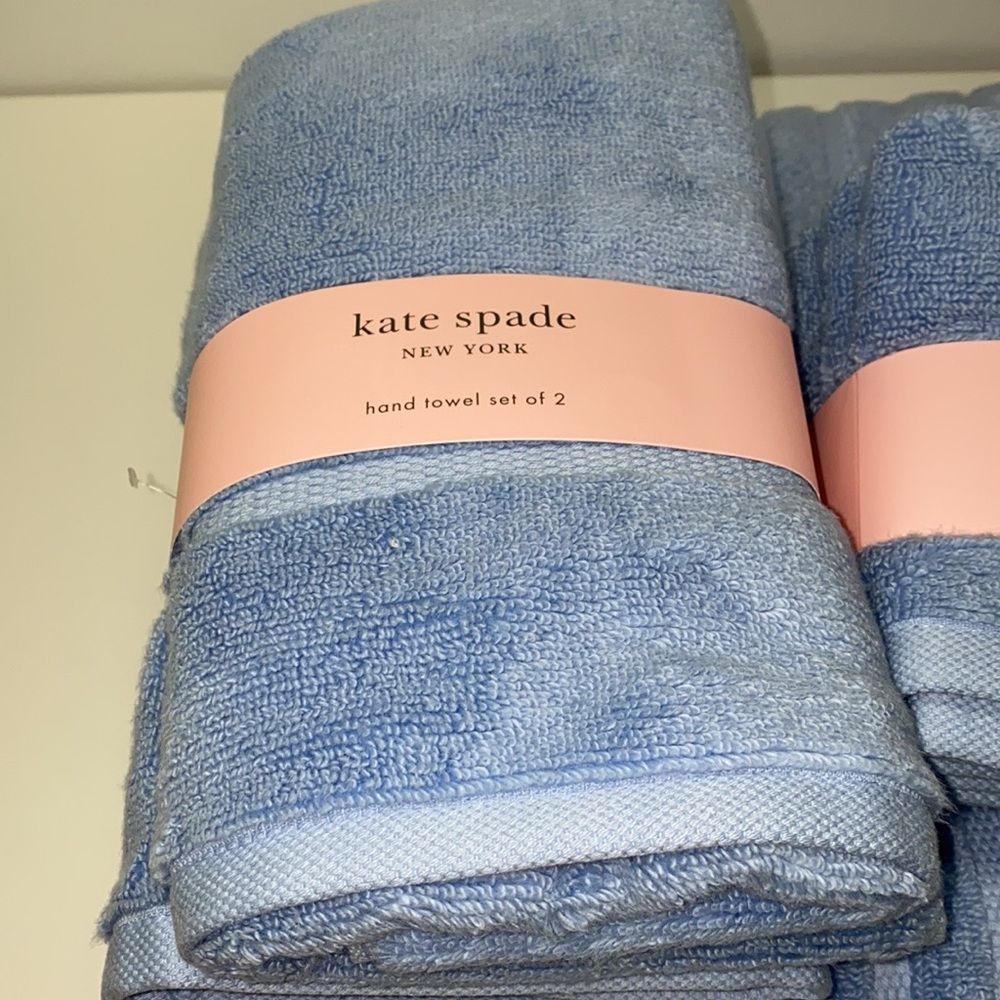 🔥kate spade ♠️🍀 100% Cotton Towel Set 8-Piece Bath Hand Washcloths New - Picture 2 of 4